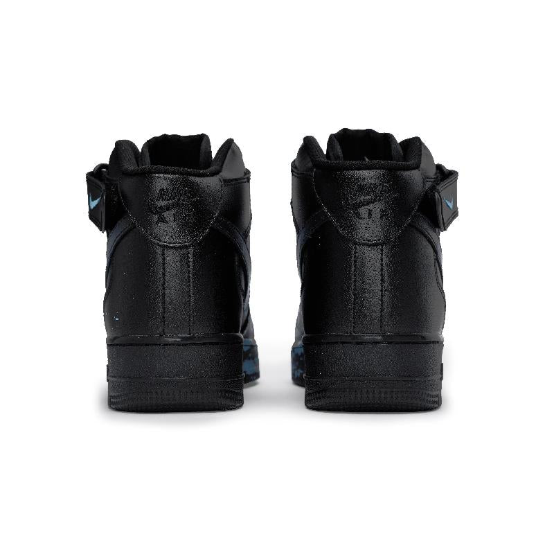 [Custom Male and female Interstellar Light Blue]  Air Force 1 Skateboard Shoes Unisex Mid-Top Blue