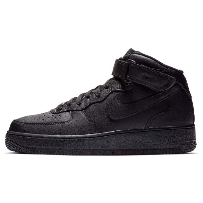 [Custom The male and female versions of SNAKE]  Air Force 1 Skateboard Shoes Unisex High-Top Black White