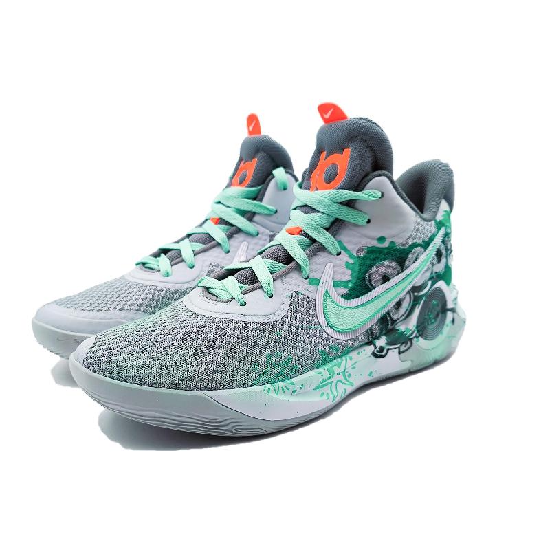 [Custom Mint bomb]  KD Trey 5 X Basketball Shoes Unisex Mid-top Cyan
