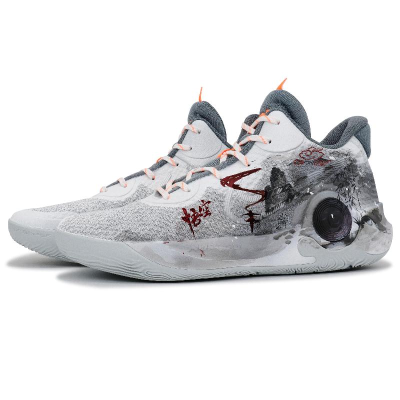 [Custom 441 Male and female versions of Wukong Dream]  Trey 5 Vintage Basketball Shoes Unisex Mid-Top Gray