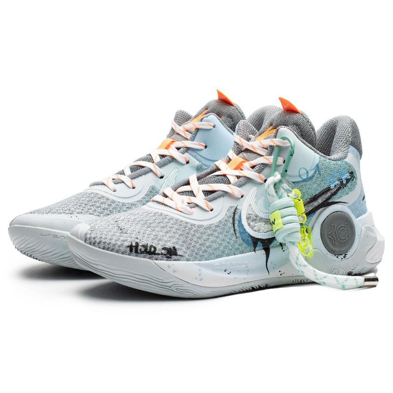 [Custom Summer mint]  KD Trey 5 IX Basketball Shoes Unisex Mid-Top Mint Blue