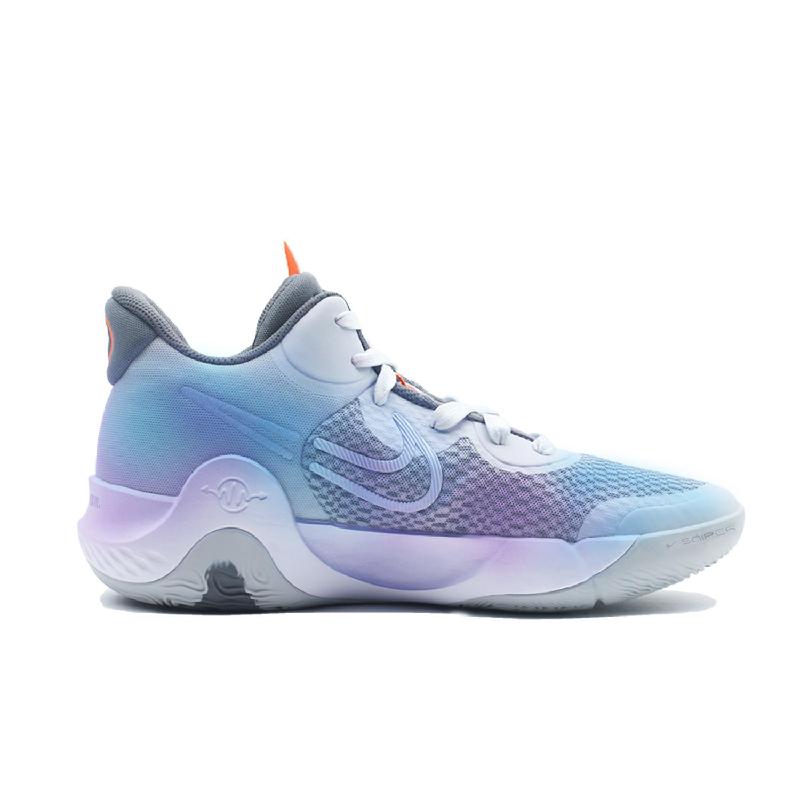 [Custom Phantom]  KD Trey 5 IX Basketball Shoes Unisex Mid-Top White/Gray/Purple