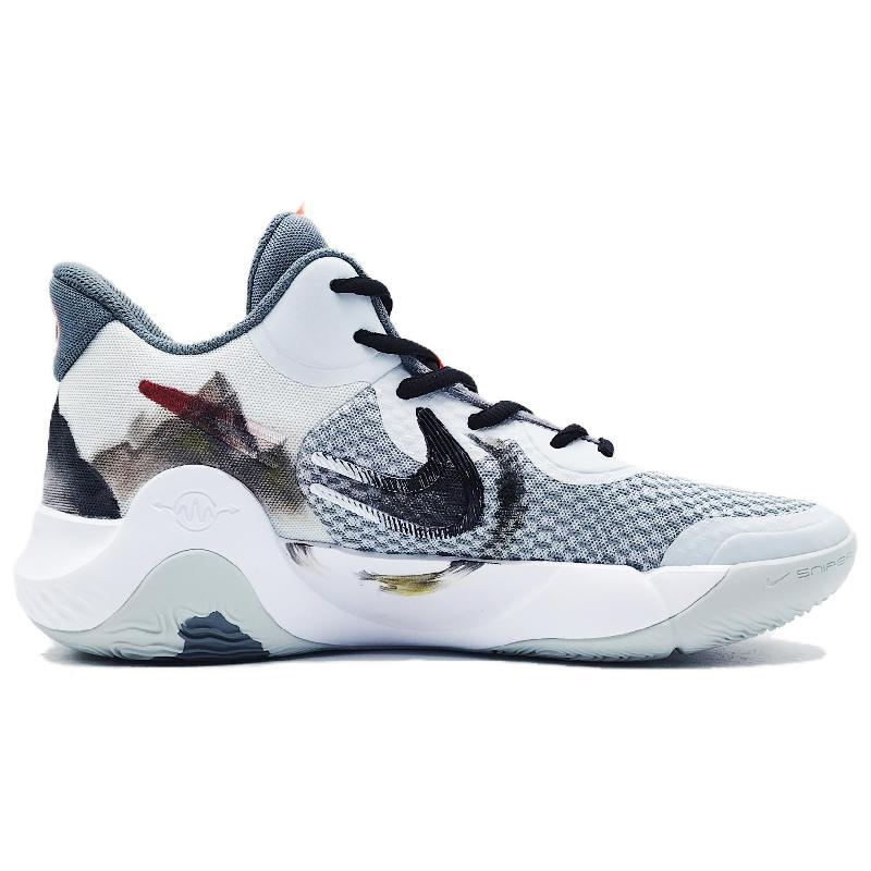 [Custom Let me be free and easy]  KD Trey 5 IX Basketball Shoes Unisex Mid-Top Black/White/Grey