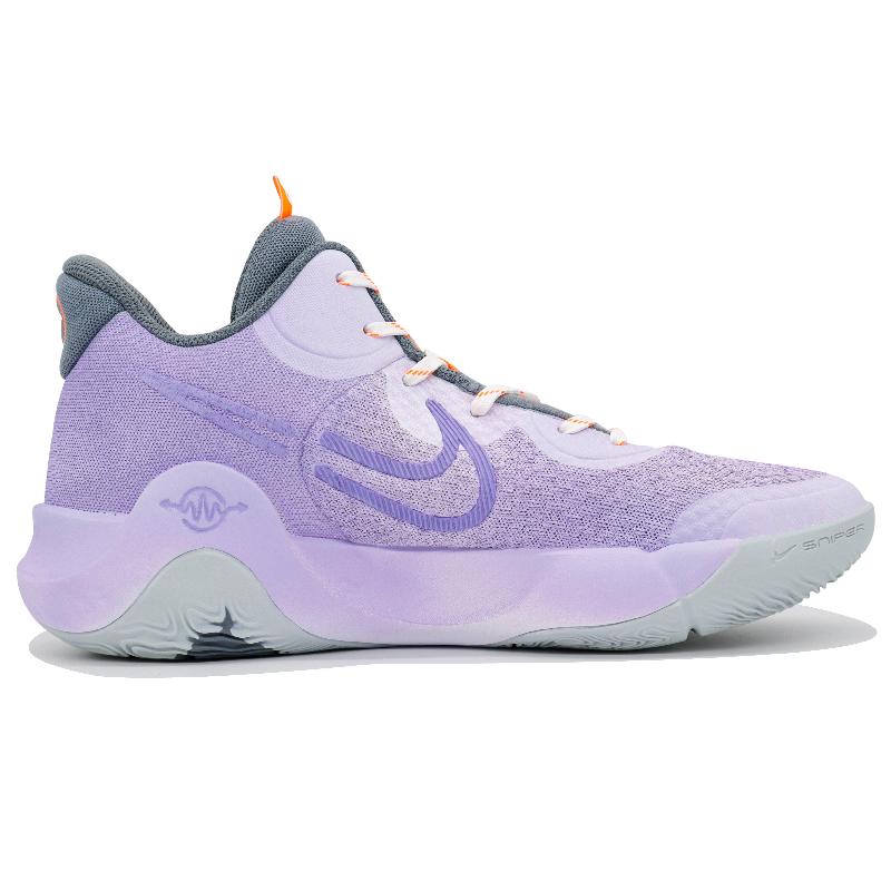 [Custom Purple Dance Soars for both men and women]  KD Trey 5 IX Vintage Basketball Shoes Unisex Mid-Top Purple/Black/Gray
