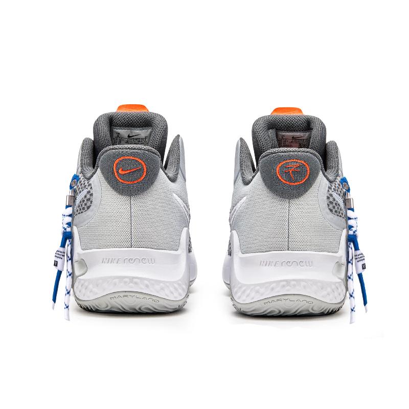 [Custom "Heartless Bear"]  KD Trey 5 Basketball Shoes Unisex Mid-Top Gray/Blue