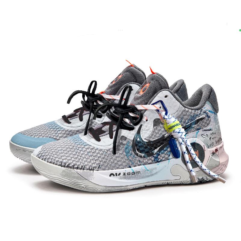 [Custom The Sea of Disappointment]  KD Trey 5 IX Basketball Shoes Unisex Mid-Top Gray/White