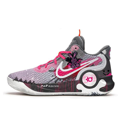 [Custom Little Rabbit Rhapsody]  KD Trey 5 Basketball Shoes Unisex Mid-Top Gray/Pink