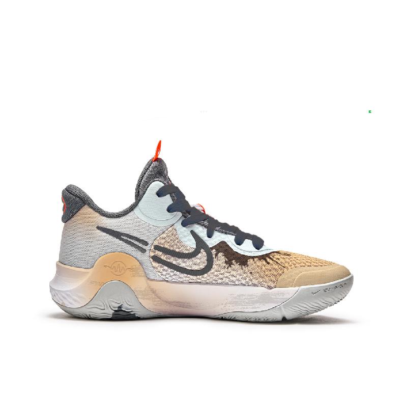 [Custom Desert speed]  KD Trey 5 IX Basketball Shoes Unisex Mid-Top Orange/White