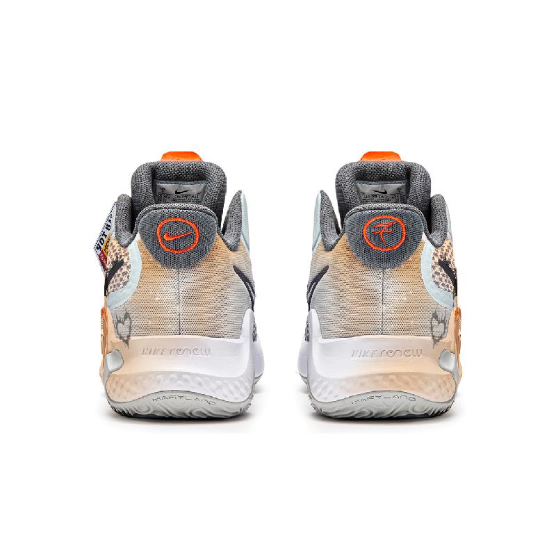 [Custom Desert speed]  KD Trey 5 IX Basketball Shoes Unisex Mid-Top Orange/White