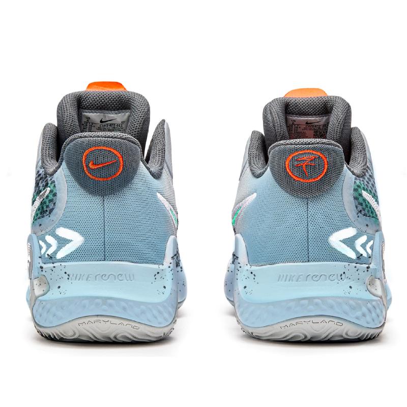 [Custom Green wind and bamboo shadows]  KD Trey 5 Basketball Shoes Unisex Mid-Top Gray/Blue