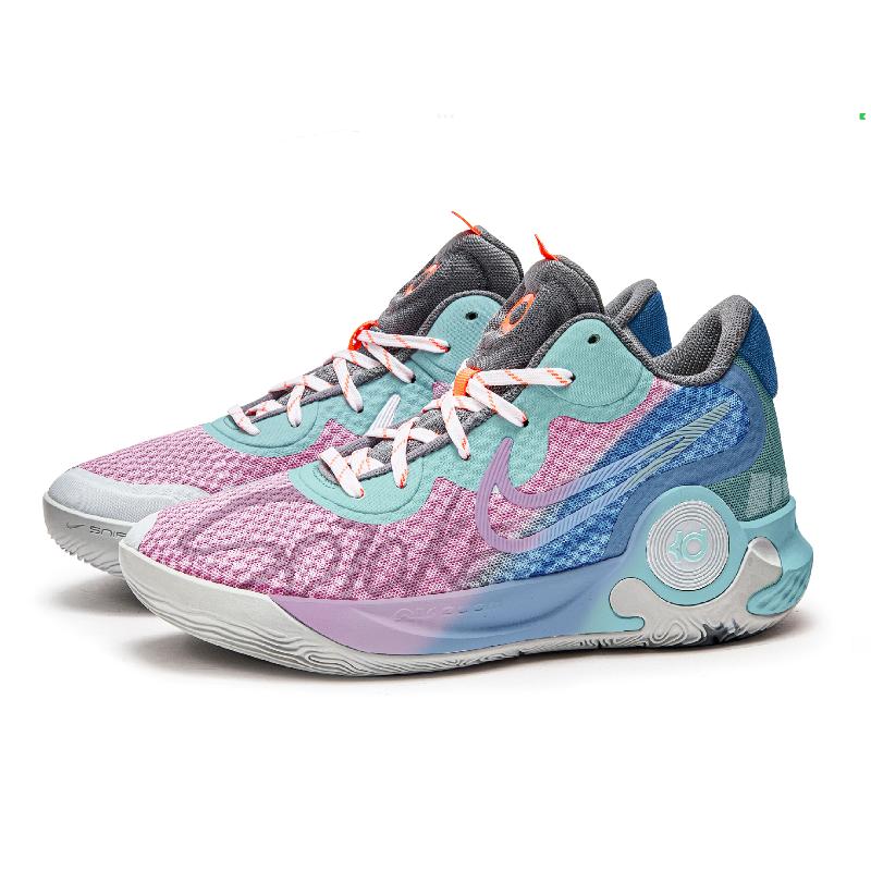 [Custom Blue and Pink Miracle]  KD Trey 5 Basketball Shoes Unisex Mid-Top Blue/Pink