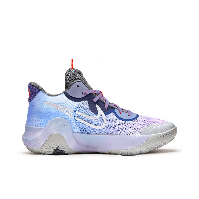 [Custom Neon bubble]  KD Trey 5 IX Basketball Shoes Unisex Mid-Top Purple/Blue