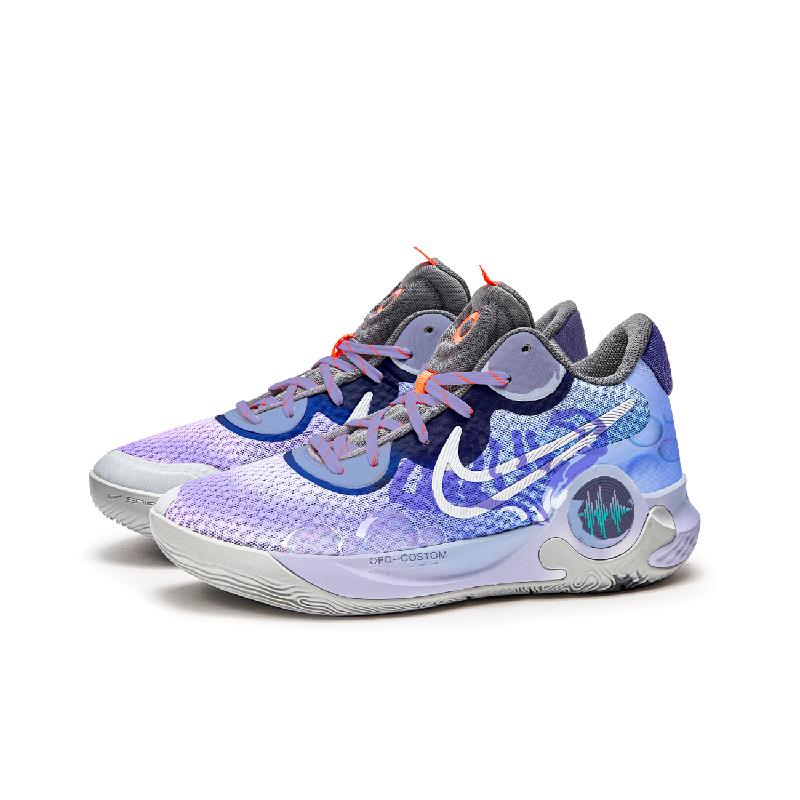 [Custom Neon bubble]  KD Trey 5 IX Basketball Shoes Unisex Mid-Top Purple/Blue