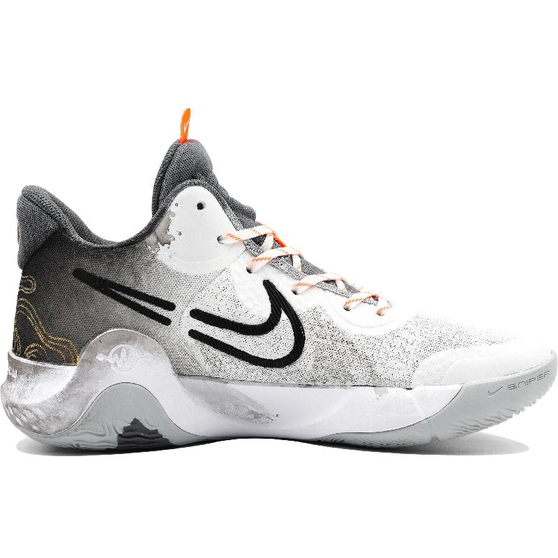 [Custom Wukong Drawing]  KD Trey 5 IX Basketball Shoes Unisex Mid-Top White