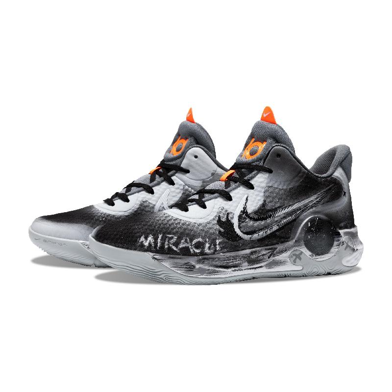 [Custom Dark Messenger]  KD Trey 5 IX Basketball Shoes Unisex Low-Top Black Gray