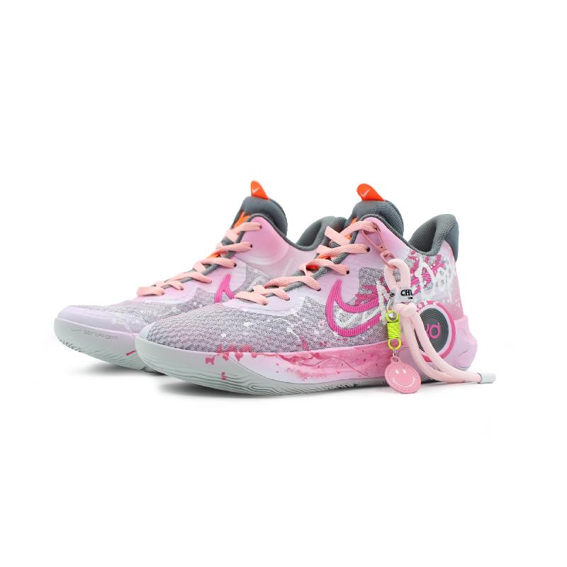 [Custom Pink Lady]  KD Trey 5 IX Basketball Shoes Unisex Mid-Top White