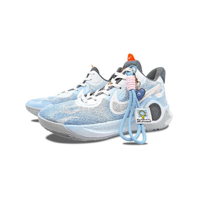 [Custom A brilliant heart message for both men and women]  KD Trey 5 IX Basketball Shoes Unisex Mid-Top Blue