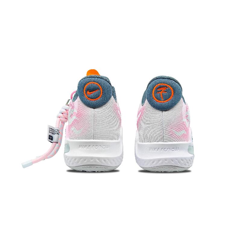 [Custom Sweet cherry blossoms for men and women]  KD Trey 5 IX Basketball Shoes Unisex Low-Top White/Pink