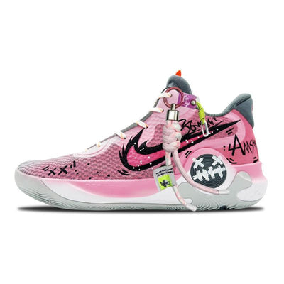 [Custom The same kind of funny chirping for both men and women]  KD Trey 5 IX Basketball Shoes Unisex Mid-Top Black/Pink/Gray