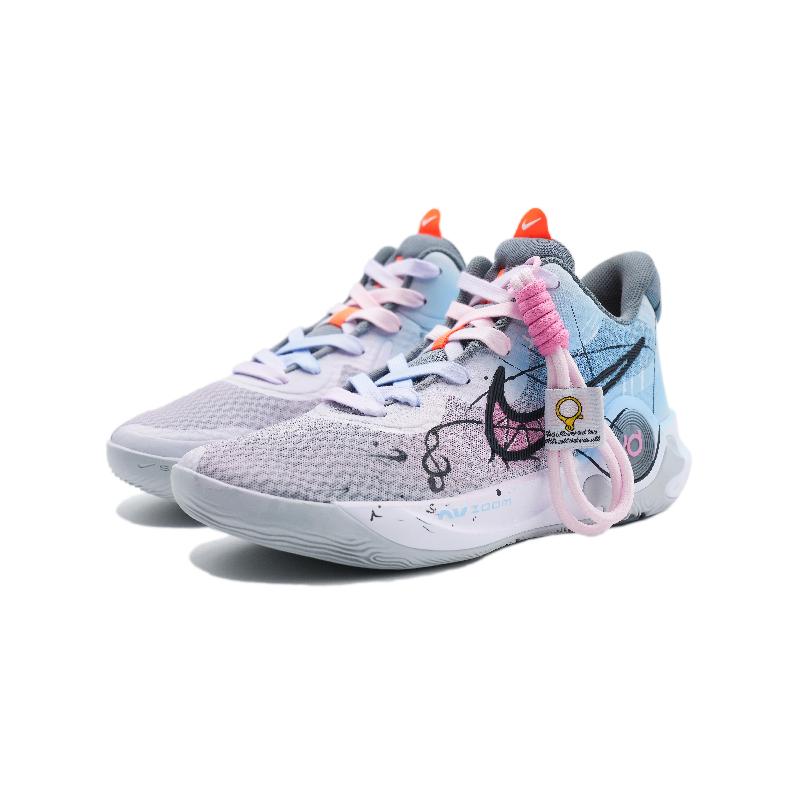 [Custom Carnival]  Trey 5 Basketball Shoes Unisex Mid-Top Pink/White