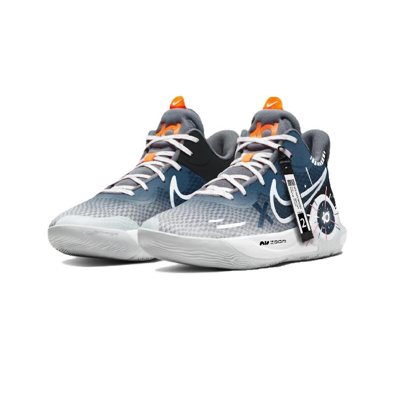 [Custom Future City]  KD Trey 5 IX Basketball Shoes Unisex Mid-Top White, Black, Gray, Blue