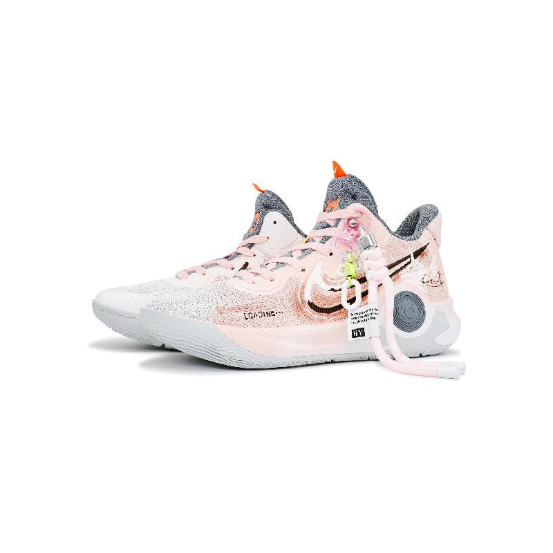[Custom The men's style is dazzling and dashing]  KD Trey 5 IX Basketball Shoes Unisex Mid-top Pink