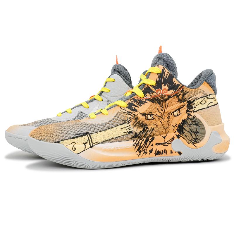 [Custom The Legend of Sun Wukong for both men and women]  Trey 5 Basketball Shoes Unisex Mid-Top Orange/Black
