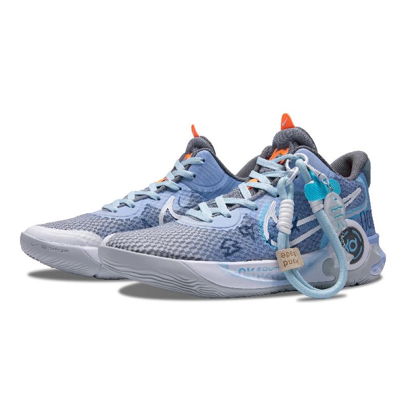 [Custom Blue planet]  KD Trey 5 IX Basketball Shoes Unisex Mid-Top Blue