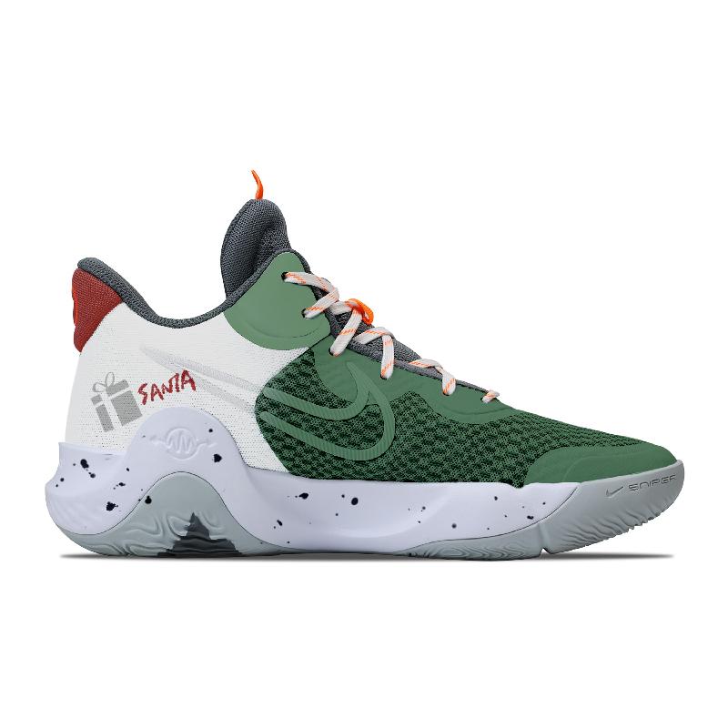 [Custom Christmas wishes for both men and women]  KD Trey 5 IX Basketball Shoes Unisex Mid-Top Green/white/red/black