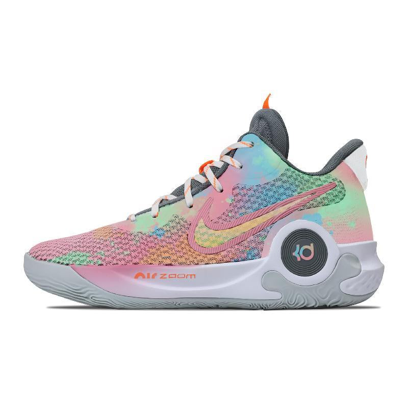 [Custom Caramel star for men and women]  KD Trey 5 IX Basketball Shoes Unisex Mid-Top Pink/Green/Blue