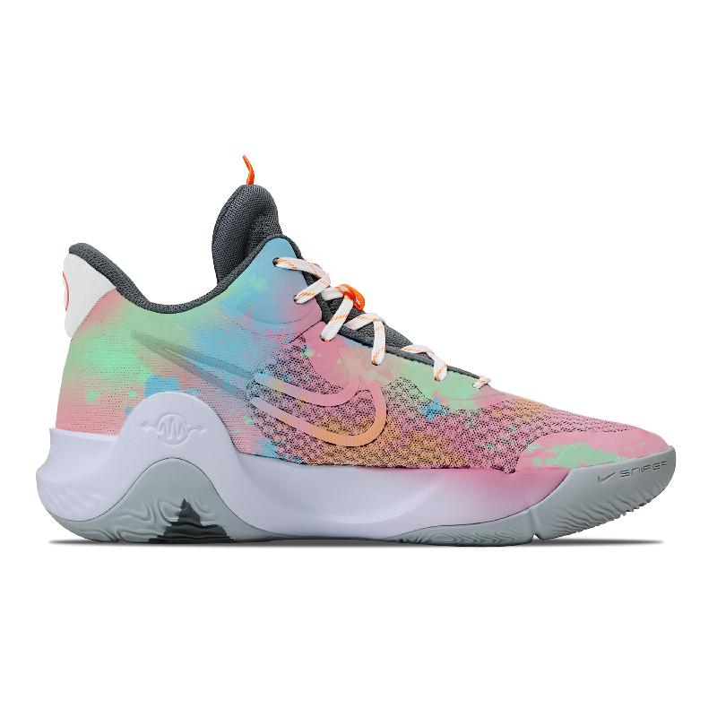 [Custom Caramel star for men and women]  KD Trey 5 IX Basketball Shoes Unisex Mid-Top Pink/Green/Blue