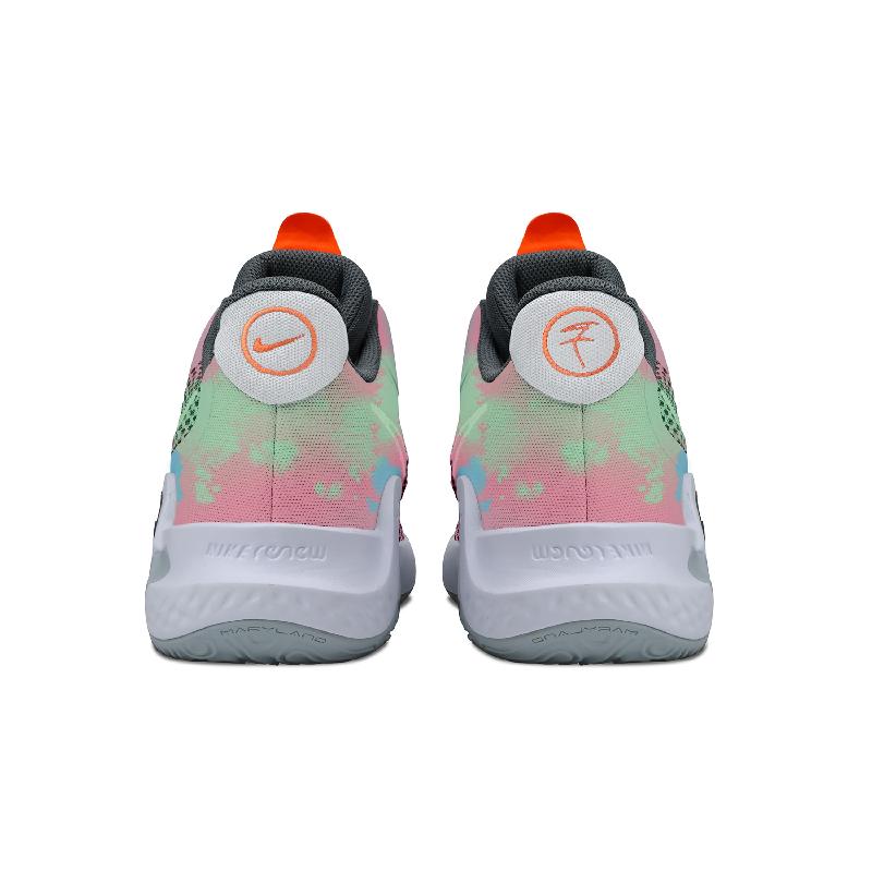 [Custom Caramel star for men and women]  KD Trey 5 IX Basketball Shoes Unisex Mid-Top Pink/Green/Blue