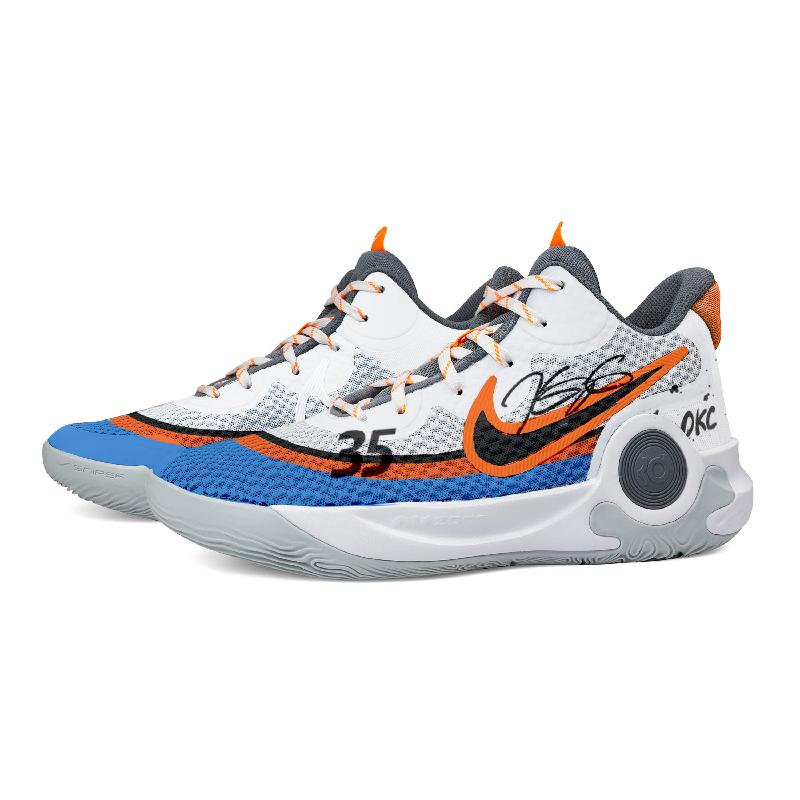 [Custom The same style for both men and women, thunderous and powerful]  KD Trey 5 IX Basketball Shoes Unisex Mid-Top Grey/Blue/Orange/Black