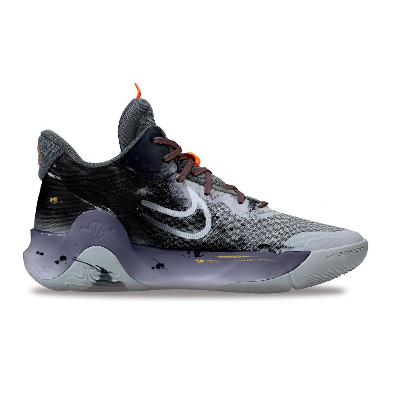 [Custom Unisex Storm Decision]  KD Trey 5 IX Basketball Shoes Unisex Mid-Top Black/Gray/Gold