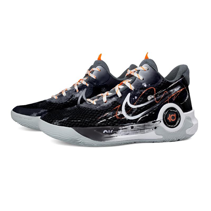 [Custom Unisex Dawn Frontline style]  KD Trey 5 IX Basketball Shoes Unisex Mid-Top Black/Gray/Orange