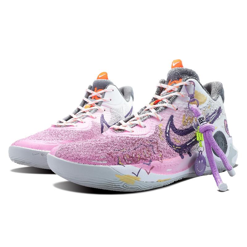 [Custom Neon Spaces for men and women]  KD Trey 5 IX Basketball Shoes Unisex Low-top Pink