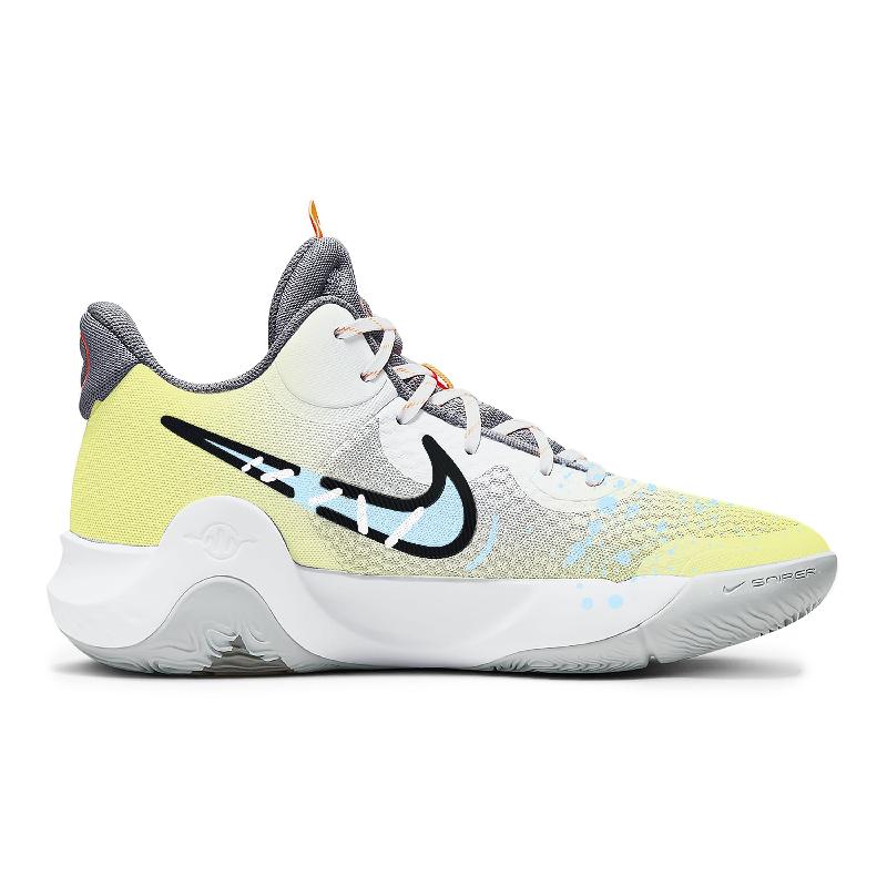 [Custom Afternoon love for both men and women]  KD Trey 5 IX Basketball Shoes Unisex Mid-Top Yellow/Blue/Gray/Black/White