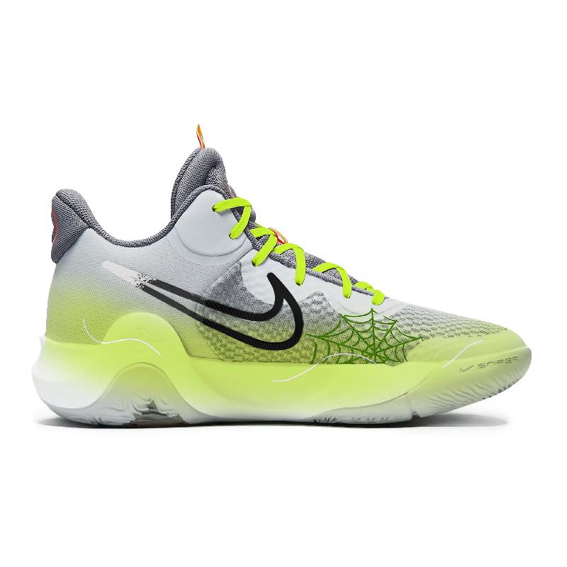 [Custom Unisex violent spiders]  KD Trey 5 IX Basketball Shoes Unisex Mid-Top Grey/Green/Black/White