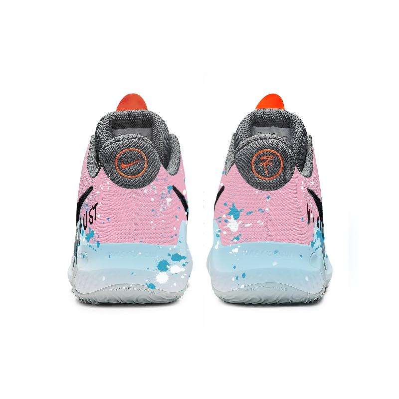 [Custom The same type of observer for men and women]  KD Trey 5 IX Basketball Shoes Unisex Mid-Top Blue/pink/black/white/gray