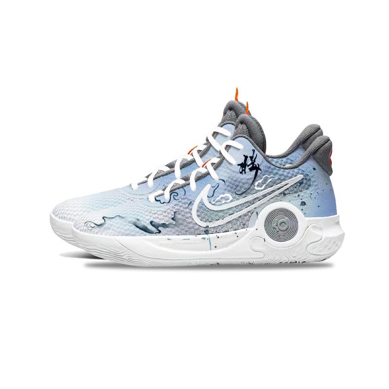 [Custom The same style for men and women]  KD Trey 5 IX Basketball Shoes Unisex Mid-Top Blue