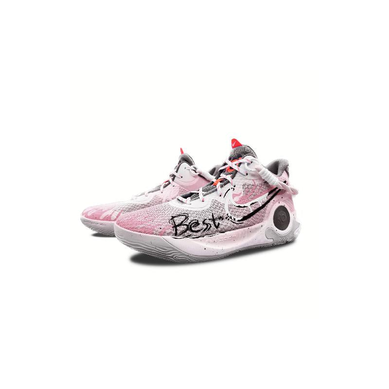 [Custom Pink and shiny swallowtail for both men and women]  KD Trey 5 IX Basketball Shoes Unisex Mid-Top Pink