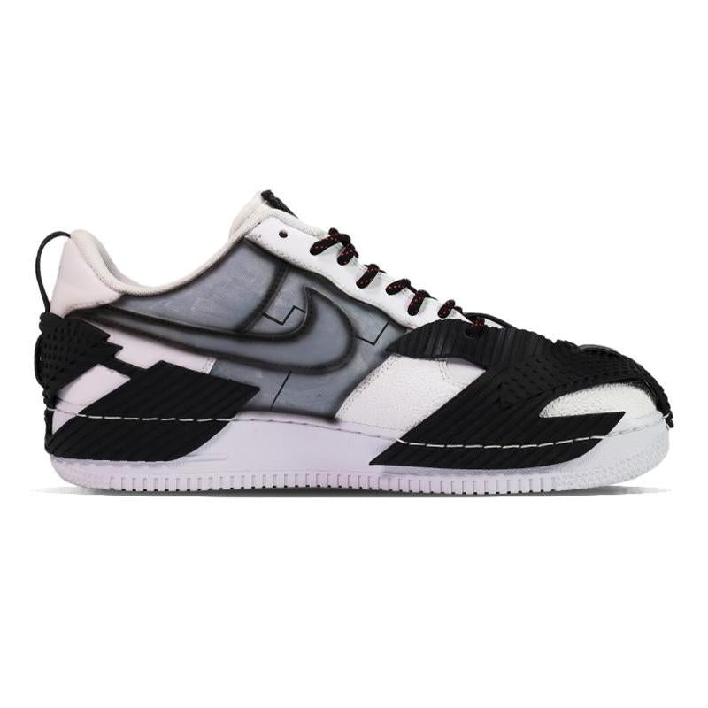 [Custom Mecha Transforming Warrior]  Air Force 1 Skateboarding Shoes Unisex Low-top Black/white/gray