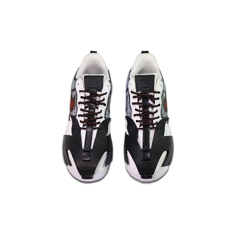 [Custom Mecha Transforming Warrior]  Air Force 1 Skateboarding Shoes Unisex Low-top Black/white/gray