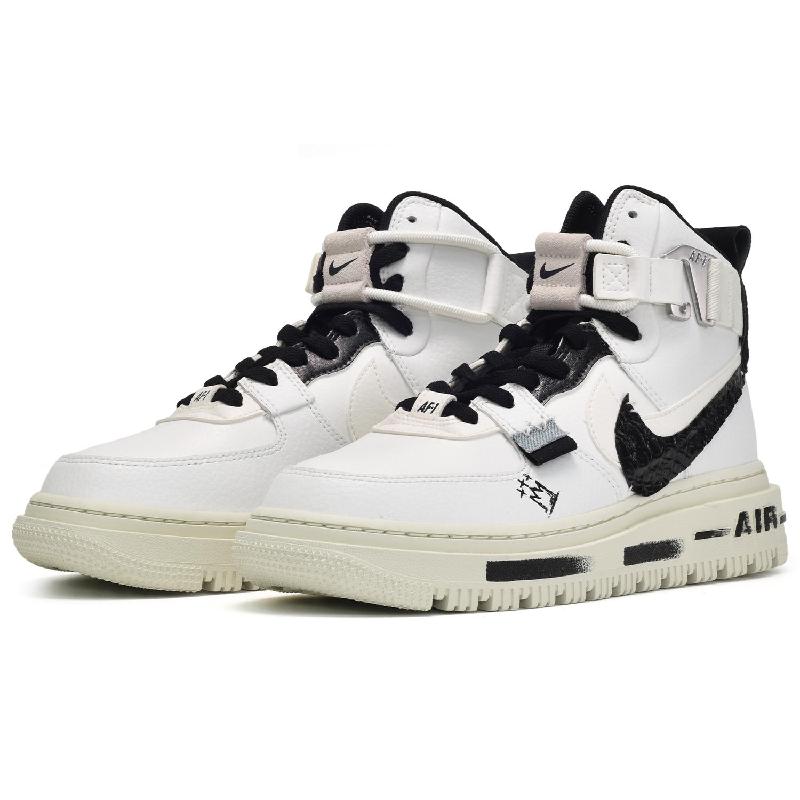 [Custom Female snake skin black and white]  Air Force 1 Skateboarding Shoes Women's