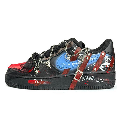 [Custom Nana Osaki]  Air Force 1 Skateboarding Shoes Low-top Black