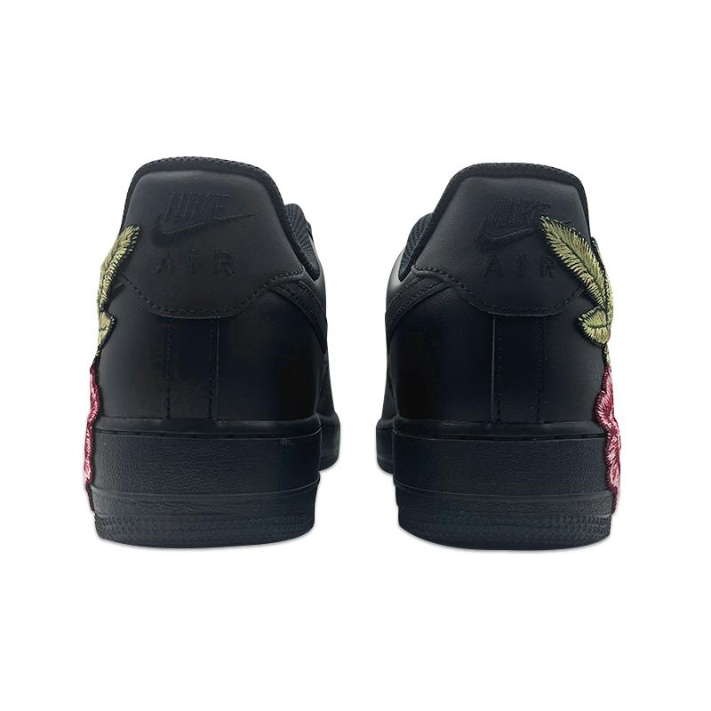 [Custom Peony Black Samurai]  Air Force 1 Skateboarding Shoes Women's