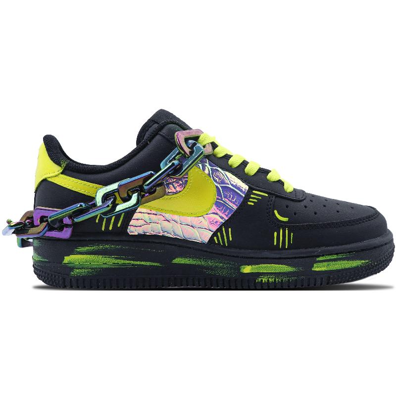 [Custom Bumblebee]  Air Force 1 Skateboarding Shoes Women's Low-top Yellow