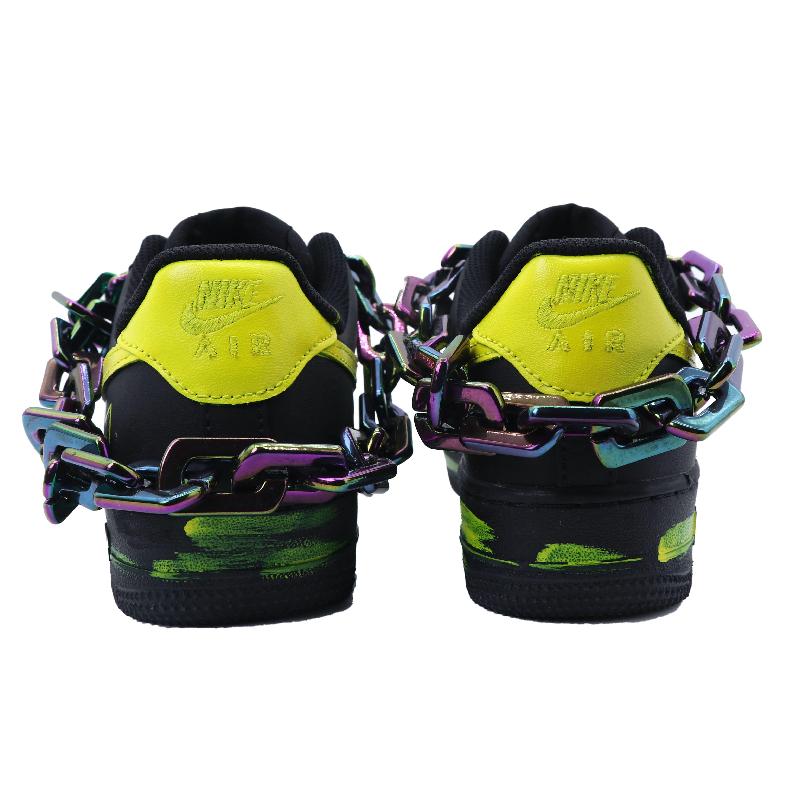 [Custom Bumblebee]  Air Force 1 Skateboarding Shoes Women's Low-top Yellow