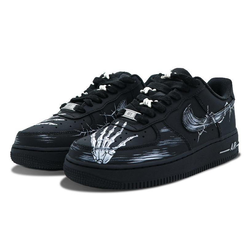 [Custom Hand bone]  Air Force 1 Skateboarding Shoes Women's