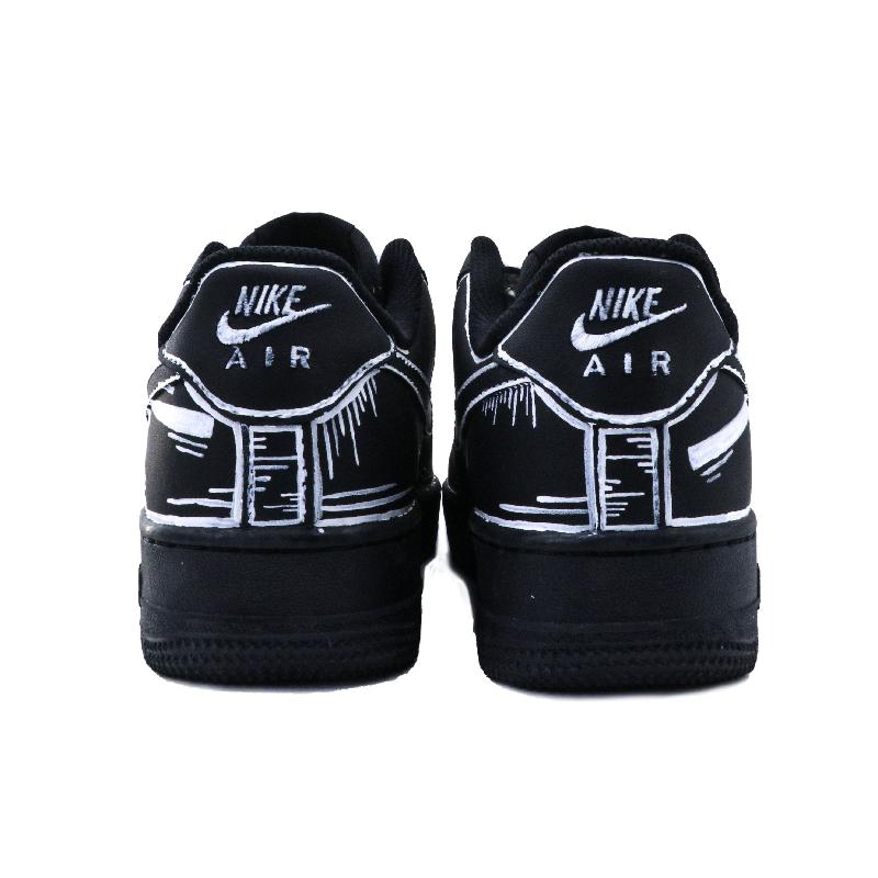 [Custom Racing]  Air Force 1 Skateboarding Shoes Women's Low-top White